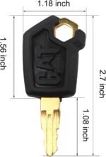 Ignition Keys 5P8500 5P-8500 Replacement for Cater-Pillar Heavy Equipment CAT Loaders Excavators Dozers 0964753 0966198 8V4404 9G2777 980K 980H 416C 248B (Pack of 6) - Image 7