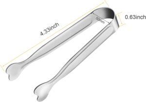 Mini Serving Tongs, Anytrp 18-Packs Stainless Steel Sugar Tongs, 4.3inch Ice Tongs Kitchen Appetizers Tongs for Coffee Bar, Tea Party, Desserts Party, Sugar and Ice Bucket - Image 6