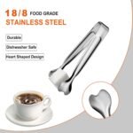 Mini Serving Tongs, Anytrp 18-Packs Stainless Steel Sugar Tongs, 4.3inch Ice Tongs Kitchen Appetizers Tongs for Coffee Bar, Tea Party, Desserts Party, Sugar and Ice Bucket - Image 3