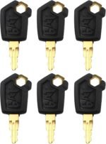 Ignition Keys 5P8500 5P-8500 Replacement for Cater-Pillar Heavy Equipment CAT Loaders Excavators Dozers 0964753 0966198 8V4404 9G2777 980K 980H 416C 248B (Pack of 6)
