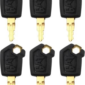 Ignition Keys 5P8500 5P-8500 Replacement for Cater-Pillar Heavy Equipment CAT Loaders Excavators Dozers 0964753 0966198 8V4404 9G2777 980K 980H 416C 248B (Pack of 6)