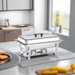 Chafing Dishes for Buffet 4 Pack, 9 Quart Stainless Steel Chafing Dish Buffet Set with Folding Frame, Food Warmers for Parties, Catering Supplies, Banquets, and Weddings - Image 7