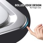 Chafing Dishes, 8 Qt High Grade Buffet Set, Full Size Pan, Rolled-Edge Design Food Warmers for Parties, Wedding, Birthday, Camping 4 Pack (Half Gold) - Image 4