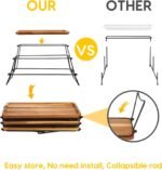 Manspdier 3 Tier Cupcake Stand & Towers Serving Tray for Party, Acacia Wooden Dessert Table Display Set, Decorative Tiered Decor Small Chees Charcuterie Boards Rustic Wood Platters Trays, (A010) - Image 6