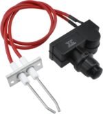 Aifeier ET Double Ignition Kit Electronic Igniter, Spark Generator Grill Igniter with Double Ignition Electrode, 450 mm High Spark Plug Wires for Grill, Heater and Catering Equipment Stove (1 Pack)