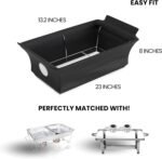Chafer Wind Guard - 2 Pack | Handle Covered Chafing Dish Wind Cover | Fitted & Washable, Elegant & Functional Catering Decoration | Black - Image 3