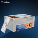 Treshin 3 Pan Commercial Food Warmer 21 Qt Capacity 1200W Stainless Steel Electrical Bain Marie Buffet Food Warmer Steam Table with Temperature Control & Lid for Home, Party, Catering, Restaurants - Image 8