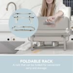 4 Pack Chafing Dish Full Set – Stainless Steel Catering Chafer with Lids, Pans & Fuel Holders – Buffet Food Warmers for Parties, Events & Weddings – Alpine Gray Handles - Image 5