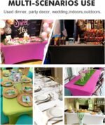 Spandex Table Cover 2 Pack 6FT Black Fitted Tablecloths,Washable Wrinkle Resistant Stretch Table Cloth Rectangle for Vendor Booth Display Items,Party Supplies for Adults,Wedding Decorations,Banquet - Image 7