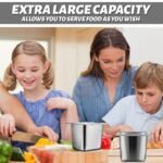 Rtteri 16 Pcs 1/6 Pan 6 Inch Deep Metal Hotel Steam Table Pan Stainless Steel Restaurant Food Prep Tray Buffet Container with 2 Tong and 4 Spoon for Catering Commercial Kitchen Equipment - Image 4