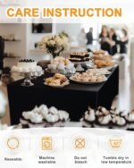 Spandex Table Cover 2 Pack 6FT Black Fitted Tablecloths,Washable Wrinkle Resistant Stretch Table Cloth Rectangle for Vendor Booth Display Items,Party Supplies for Adults,Wedding Decorations,Banquet - Image 5