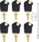 6PCS 5P8500 Cat Keys Ignition Keys Replacement for Cater-Pillar Heavy Equipment Loaders Excavators Dozers 0964753 0966198 8V4404 9G2777 980K 980H 416C 248B