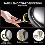 Chafing Dishes for Buffet 4 Pack, 6QT Round Chafing Dish Buffet Set Stainless Steel Buffet Food Warmers Sets for Catering Events Parties Dinners with Complete Set,Gold and Silver - Image 5