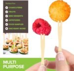 200 Bamboo Appetizer Forks, 3.5" Disposable Bamboo Fork for Charcuterie, Mini Forks for Appetizers, Cocktail Forks for Weddings, Small Appetizer Picks - Image 4