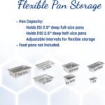 Carlisle FoodService Products Insulated Food Pan Carrier and Warmer, Front-Loading with Handles, Holds 5 Full or 10 Half 2.5" Pans (Sold Separately) with Rugged PE Shell and PU Insulation, Black - Image 3