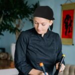 6Pcs Black Chef Hats for Men and Women Breathable Cotton Cooking Caps Adjustable Kitchen Chef Bandanas for Restaurant BBQ and Catering - Image 6