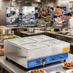 4 Pan Commercial Food Warmer,Electric Countertop Bain Marie Stainless Steel Buffet Steam Table for Catering and Restaurants(4×1/2 GN Pan,120V/1700 Watts - Image 4
