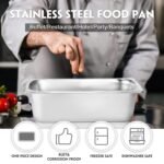 10 Pack Hotel Pans Stainless Steel Steam Table Pan 1/3 Size, 0.8 mm Thick Anti Jam Warming Pans for Food Warmer Restaurant Catering Supplies, 12.8 x 6.9 Inch(4 Inch Deep,Standard) - Image 4