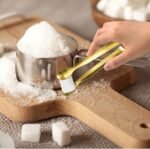 JCREN 12 Pcs Serving Tongs, Small Serving Utensils for Parties Catering Gold Tongs, Food-Grade 304 Stainless Steel Mini Appetizer Tongs for Tea Party Coffee Bar, 4" Sugar Tongs - Gold - Image 4