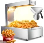 PYY French Fry Warmer - Commercial Food Heat Lamp Food Warmer Light 122°F Free-Standing Warming Fry Dump Station Countertop Fries Warmer Commercial Food Warmer for Chips Churros Buffet Restaurant