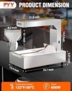 PYY French Fry Warmer - Commercial Food Heat Lamp Food Warmer Light 122°F Free-Standing Warming Fry Dump Station Countertop Fries Warmer Commercial Food Warmer for Chips Churros Buffet Restaurant - Image 7