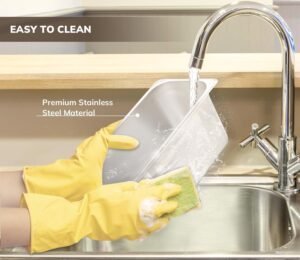 SYBO Commercial Grade Stainless Steel Bain Marie Buffet Food Warmer Steam Table for Catering and Restaurants, Good for Parties Buffet Servers and Warmers, 3 Sections with Tap, Sliver - Image 5