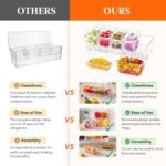 Lifewit Ice Chilled Condiment Caddy with 5 Containers(2.5 cup), Condiment Server with Separate Lids, Serving Tray Platter with Removable Dishes for Bar Accessories, Fruit, Salad, Taco, Party Garnish - Image 2