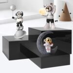 3pcs Buffet Risers, Acrylic Risers Display Stands, Catering Supplies Buffet Display, Food Risers for Buffet Table, Dessert Table Display Set, Perfect for Buffet, Wedding, Birthday Party (Black) - Image 6