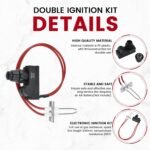Aifeier ET Double Ignition Kit Electronic Igniter, Spark Generator Grill Igniter with Double Ignition Electrode, 450 mm High Spark Plug Wires for Grill, Heater and Catering Equipment Stove (1 Pack) - Image 3