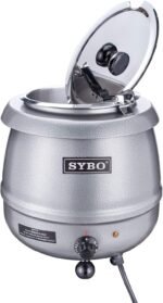SYBO SB-6000-2G Commercial Grade Soup Kettle with Hinged Lid and Detachable Stainless Steel Insert Pot for Restaurant and Big Family, 10.5 Quarts, Silver - Image 5