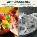 400PCS 3.5 Inch Appetizer Forks, Mini Forks, Mini Forks For Appetizers, Disposable Bamboo Forks Can Be Used For Desserts, Sandwiches, Burgers, Salads, Buffets, Drinks, Vegetables And More - Image 3