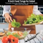 Chengu 12 Pack Stainless Steel Kitchen Tongs 7/9/12 Inches Food Serving Clip Kitchen Cooking Tongs High Heat Resistant Clips for Cooking Non Stick Locking Grill Salad (Black) - Image 5