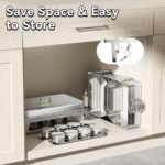 Chafing Dish Buffet Set, 9QT High Grade Chafing Dishes for Buffet, Chafers and Buffet Warmers Sets for Birthday, Wedding, Rolled-Edge Design with Silver, 4 Pack, 7 Pans - Image 5