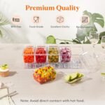 Lifewit Ice Chilled Condiment Caddy with 5 Containers(2.5 cup), Condiment Server with Separate Lids, Serving Tray Platter with Removable Dishes for Bar Accessories, Fruit, Salad, Taco, Party Garnish - Image 5