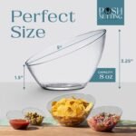 Posh Setting Clear Serving Bowls Small Hard Plastic Candy Bowl for Weddings, Buffet, Offices, Disposable Small Angled Bowls for Party's, Salads, Snacks and Fruit Bowl 5 Pack - Image 4