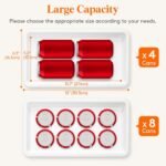 Lifewit Plastic 3 Tier Serving Tray for Party Supplies, 12" x 6.5" Crack-Proof Platters for Serving Food, White Reusable Trays with Black Metal Display Stand for Veggie, Fruit, Cookies, Dessert - Image 4