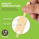 200 Bamboo Appetizer Forks, 3.5" Disposable Bamboo Fork for Charcuterie, Mini Forks for Appetizers, Cocktail Forks for Weddings, Small Appetizer Picks - Image 3