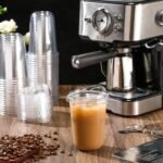 Baderke 100 Pcs Plastic Coffee Cups with Sip Lids Disposable Plastic Cups with Lids Clear Round Bottom Strawless Crystal Mugs for Iced Coffee Smoothie Cold Beverage Party Catering Supplies(16 oz) - Image 2