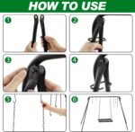 Campfire Swing Grill Stand Adjustable Grill Cooking Stand Hanging Rack with 8 Hooks and Accessories Campfire Cooking Equipment for BBQ Picnic Outdoor Party(Normal Tray) - Image 4