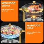 Chafing Dishes for Buffet 4 Pack, 6QT Round Chafing Dish Buffet Set Stainless Steel Buffet Food Warmers Sets for Catering Events Parties Dinners with Complete Set,Gold and Silver - Image 4