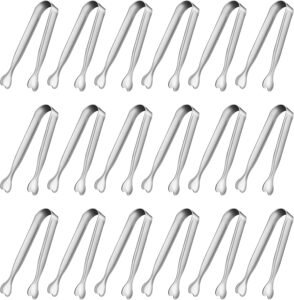 Mini Serving Tongs, Anytrp 18-Packs Stainless Steel Sugar Tongs, 4.3inch Ice Tongs Kitchen Appetizers Tongs for Coffee Bar, Tea Party, Desserts Party, Sugar and Ice Bucket