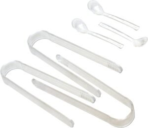 Ice Chilled 5 Compartment Condiment Server Caddy - Serving Tray Container with 5 Removable Dishes with Over 2 Cup Capacity Each and Hinged Lid | 3 Serving Spoons + 3 Tongs Included - Image 9