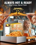 PYY French Fry Warmer - Commercial Food Heat Lamp Food Warmer Light 122°F Free-Standing Warming Fry Dump Station Countertop Fries Warmer Commercial Food Warmer for Chips Churros Buffet Restaurant - Image 2