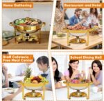 4 Pack Gold Round Chafing Dishes for Buffet, 5 QT Food Warmers and Cold Food Server for Parties, Events Hosting, Family Gatherings, Full Set Catering Supplies with Serving Utensils Accessories - Image 7