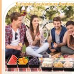 Shellwei 10 Pack Extra Large Divided Catering Trays with Lids 15 x 10 Inch Charcuterie Board with Lid Reusable Plastic Tiramisu Catering Trays Serving Platter for Travel Picnic Party (Black) - Image 7