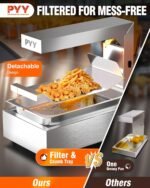 PYY French Fry Warmer - Commercial Food Heat Lamp Food Warmer Light 122°F Free-Standing Warming Fry Dump Station Countertop Fries Warmer Commercial Food Warmer for Chips Churros Buffet Restaurant - Image 5