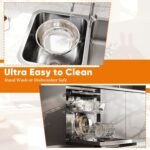 4 Pack Gold Round Chafing Dishes for Buffet, 5 QT Food Warmers and Cold Food Server for Parties, Events Hosting, Family Gatherings, Full Set Catering Supplies with Serving Utensils Accessories - Image 5