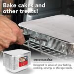 Foil Pans with Lids - 9x13 Aluminum Pans with Covers - 25 Foil Pans and 25 Foil Lids - Disposable Food Containers Great for Baking, Cooking, Heating, Storing, Prepping Food Silver - Image 6