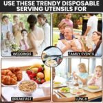 10" Black Plastic Serving Spoons for Buffet, Bulk 12 Count, Heavy Duty Disposable Spoon, Large Plastic Serving Utensils for Catering Supplies, Events, Party, Weddings & More - C&S Event Supply Co. - Image 6