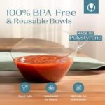 Posh Setting Clear Serving Bowls Small Hard Plastic Candy Bowl for Weddings, Buffet, Offices, Disposable Small Angled Bowls for Party's, Salads, Snacks and Fruit Bowl 5 Pack - Image 6